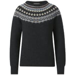 Ladies sweater with yoke Anthracite