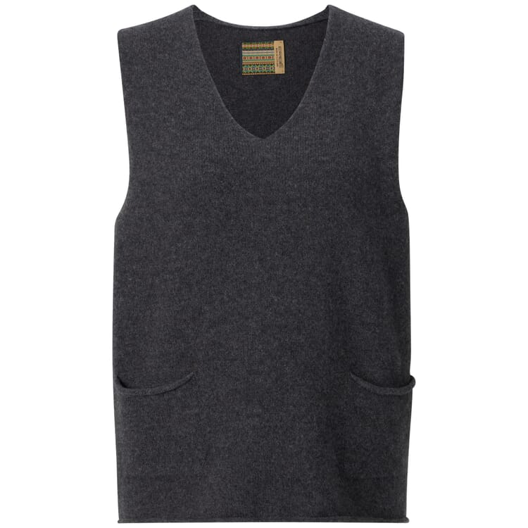 Strikket vest til kvinder, Grå