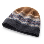 Damen-Strickbeanie gemustert, Braun