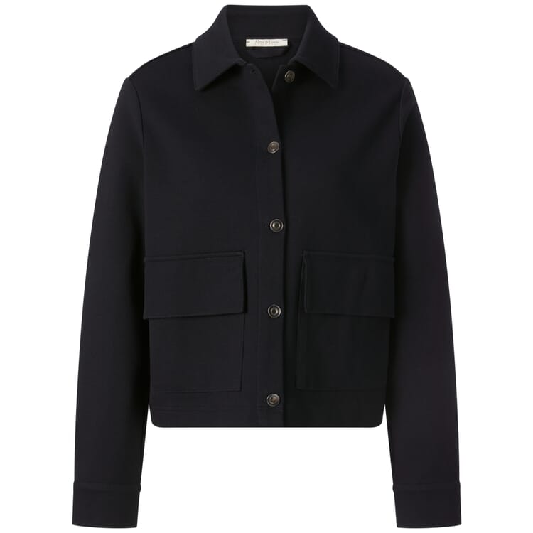 Damejakke i kraftig jersey