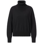 Damen-Rollkragenpullover Schwarz