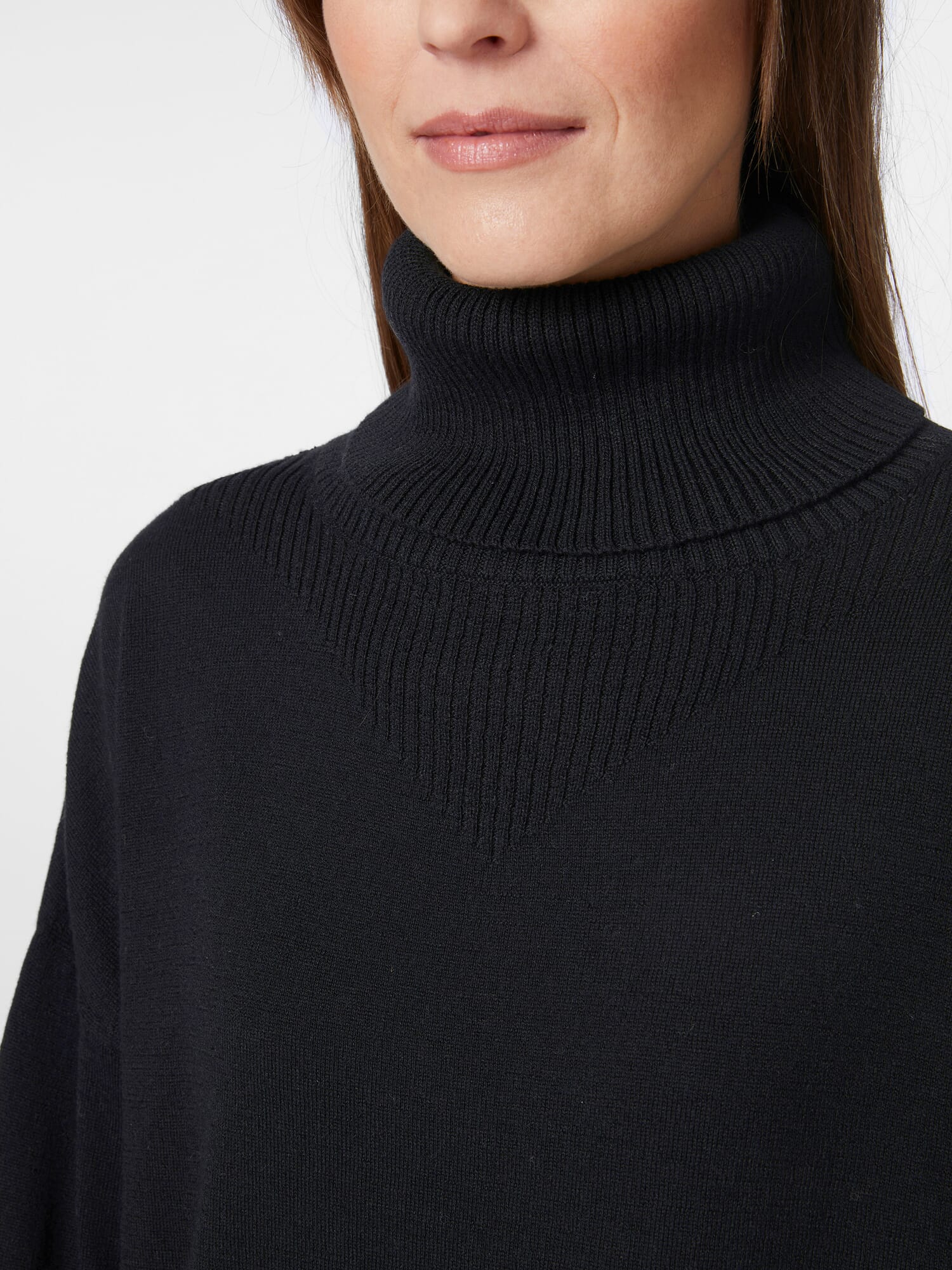 Ladies black turtleneck jumper hotsell