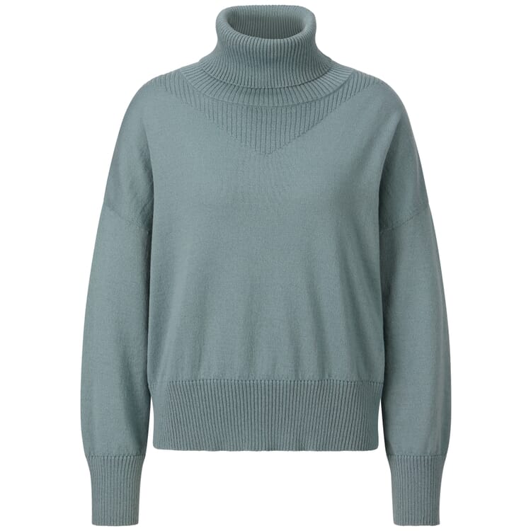 Pull à col roulé pour femme, Vert moyen