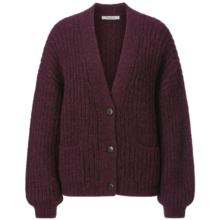 Dames Vest met knopen, Wijnrood