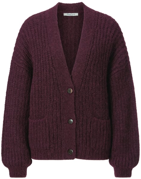 Damesvest met knopen Wijnrood