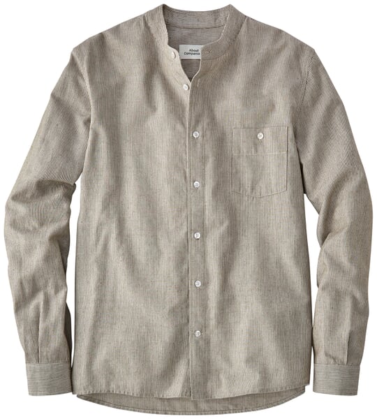 Chemise homme à fines rayures Marron et blanc