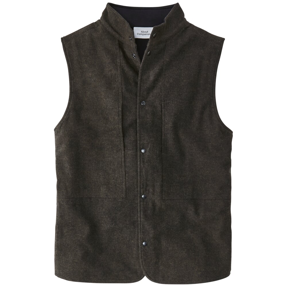 Men's flannel vest, Brown Manufactum