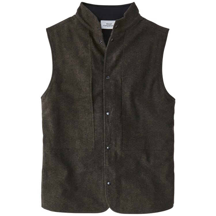 Men's flannel vest, Brown