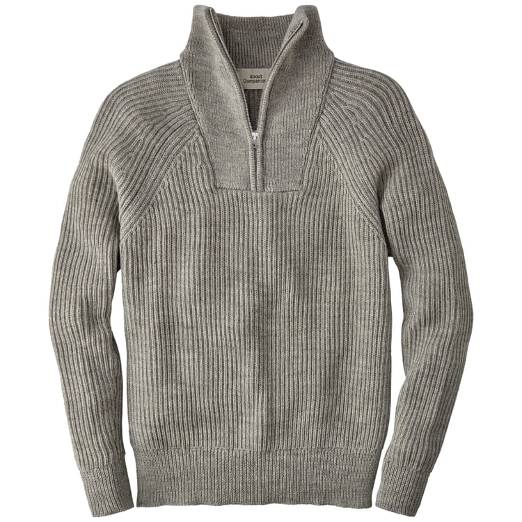 Troyer de punto para hombre, Gris jaspeado