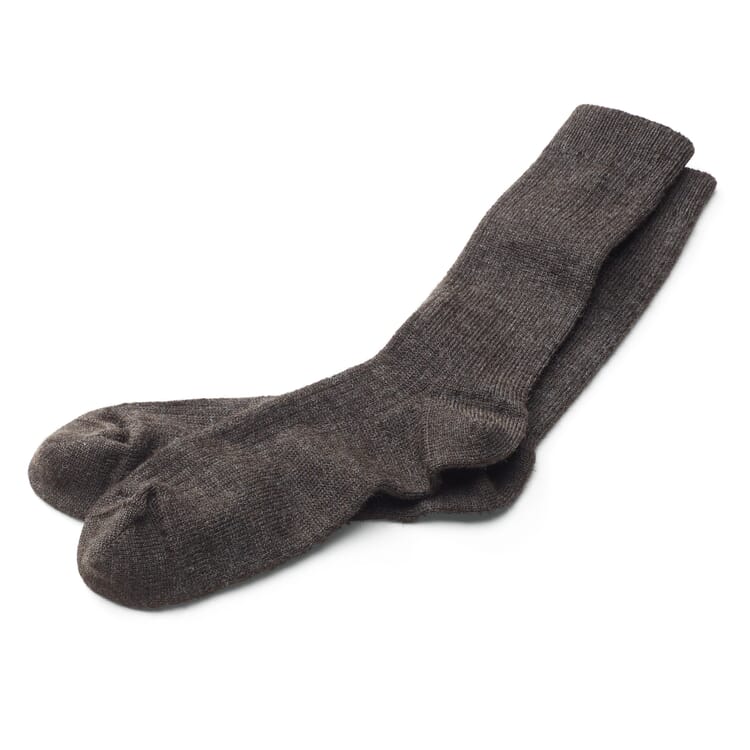 Chaussettes de laine pour hommes, Marron chiné