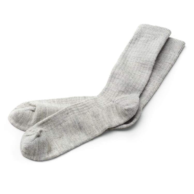 Calcetines de lana para hombre, Gris jaspeado