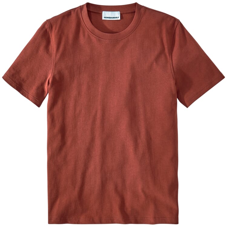Herren-T-Shirt Baumwolle, Rotbraun