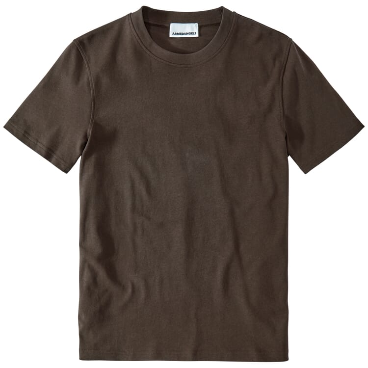 Camiseta de algodón para hombre, Marrón