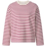 Stribet sweatshirt til kvinder Creme-violet
