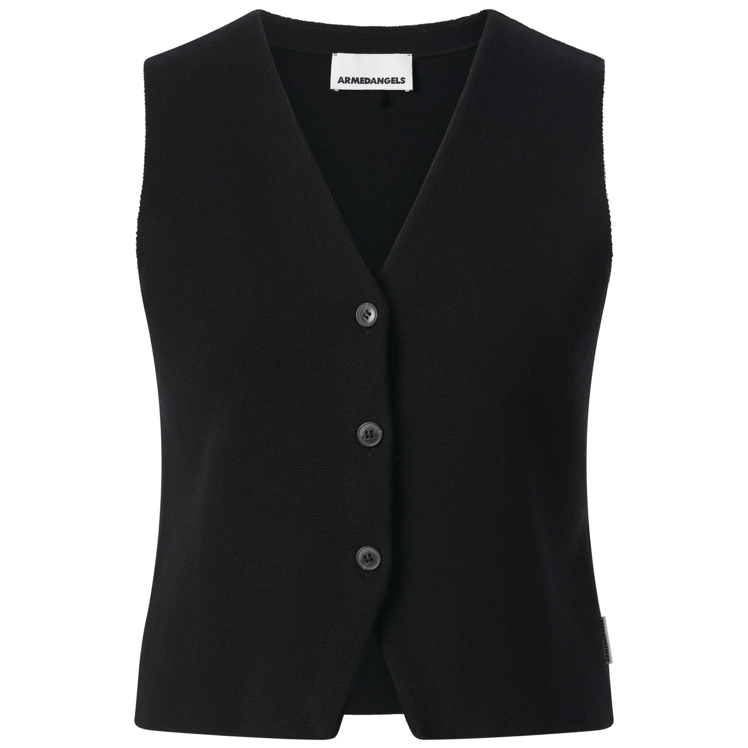 Ladies knitted vest, Black Manufactum