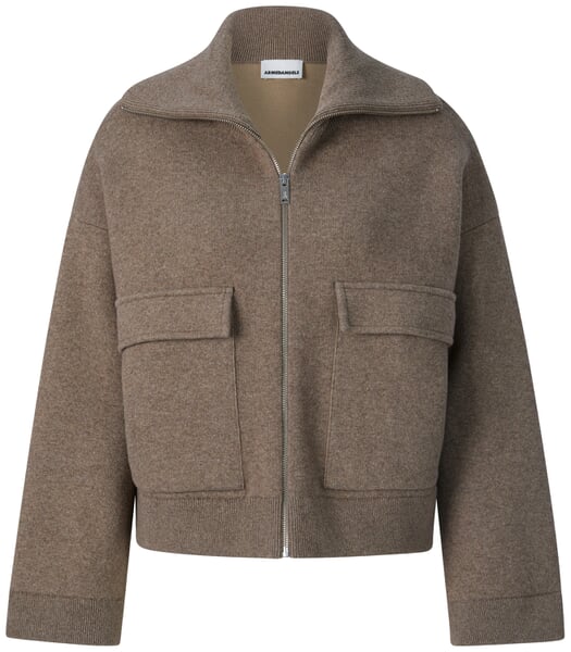 Damen-Hüftjacke Braunmelange