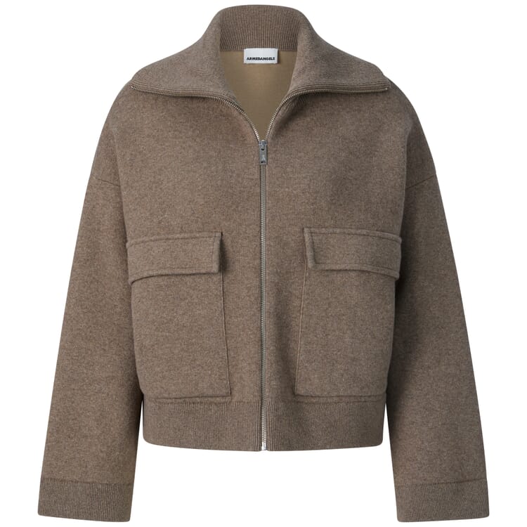 Women's Hip-Length Jacket, Brown melange