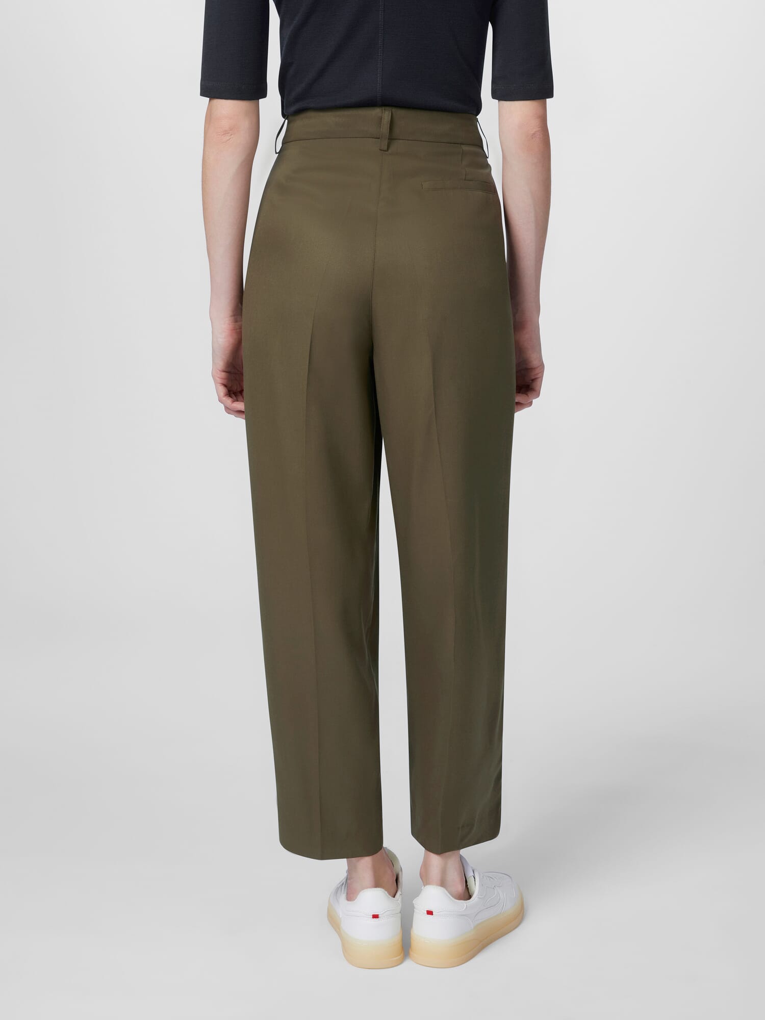 Ladies pleated trousers, Olive | Manufactum