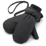 Ladies' padded mittens, black