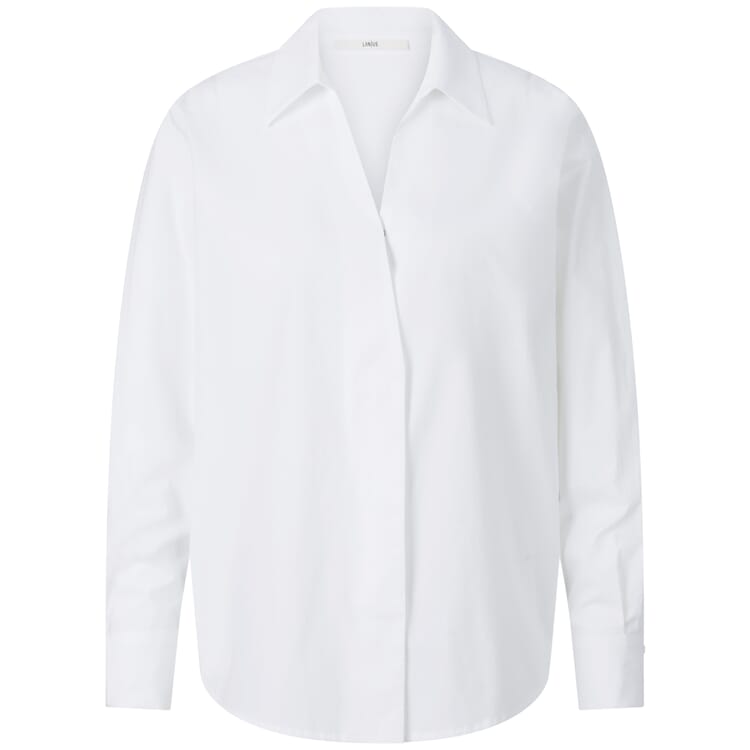 Women's blouse with concealed button placket