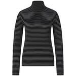 Pull à col roulé pour femme Noir-Nature