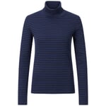 Ladies' turtleneck shirt Dark blue-azure blue