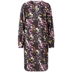 Ladies dress print Black-violet