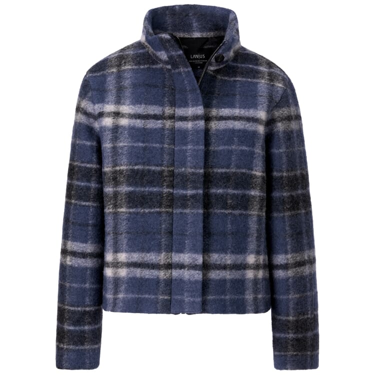 Women's Checkered Jacket, Shades of blue