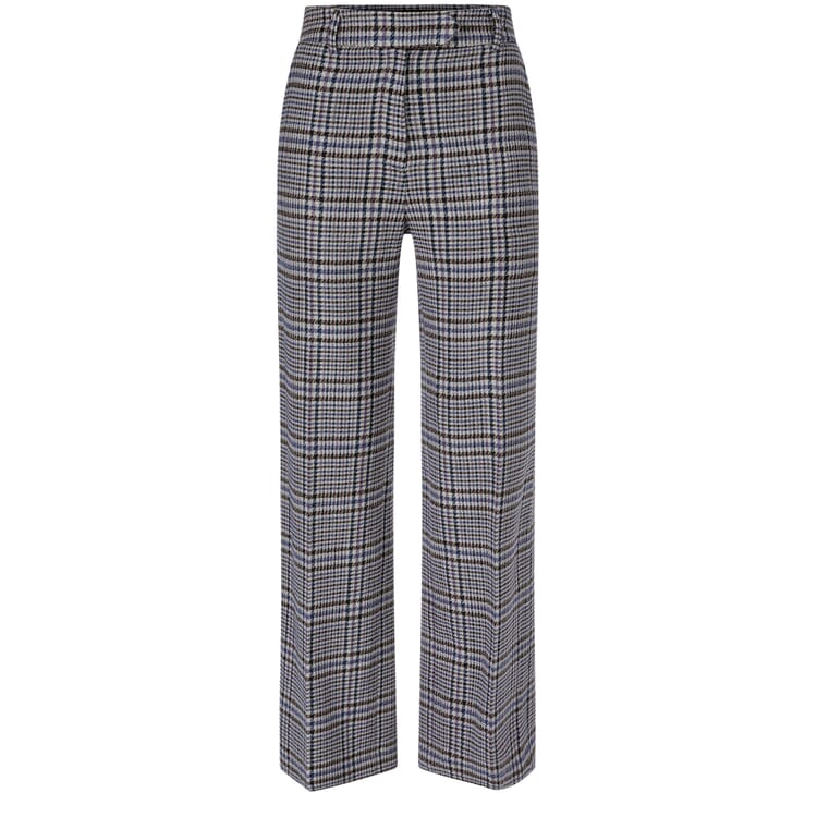 Ladies' check marlene trousers, Multicolor