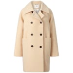 Manteau bouclé pour femme Beige