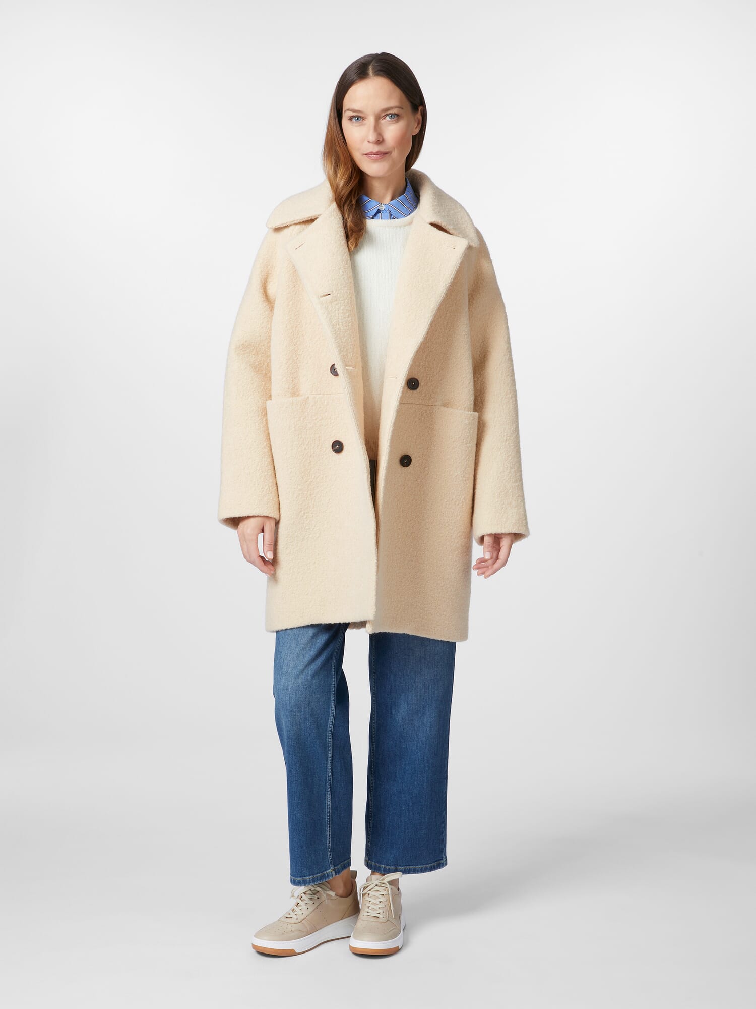 Boucle coat womens best sale