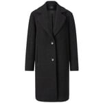 Ladies coat lapel collar Black Melange