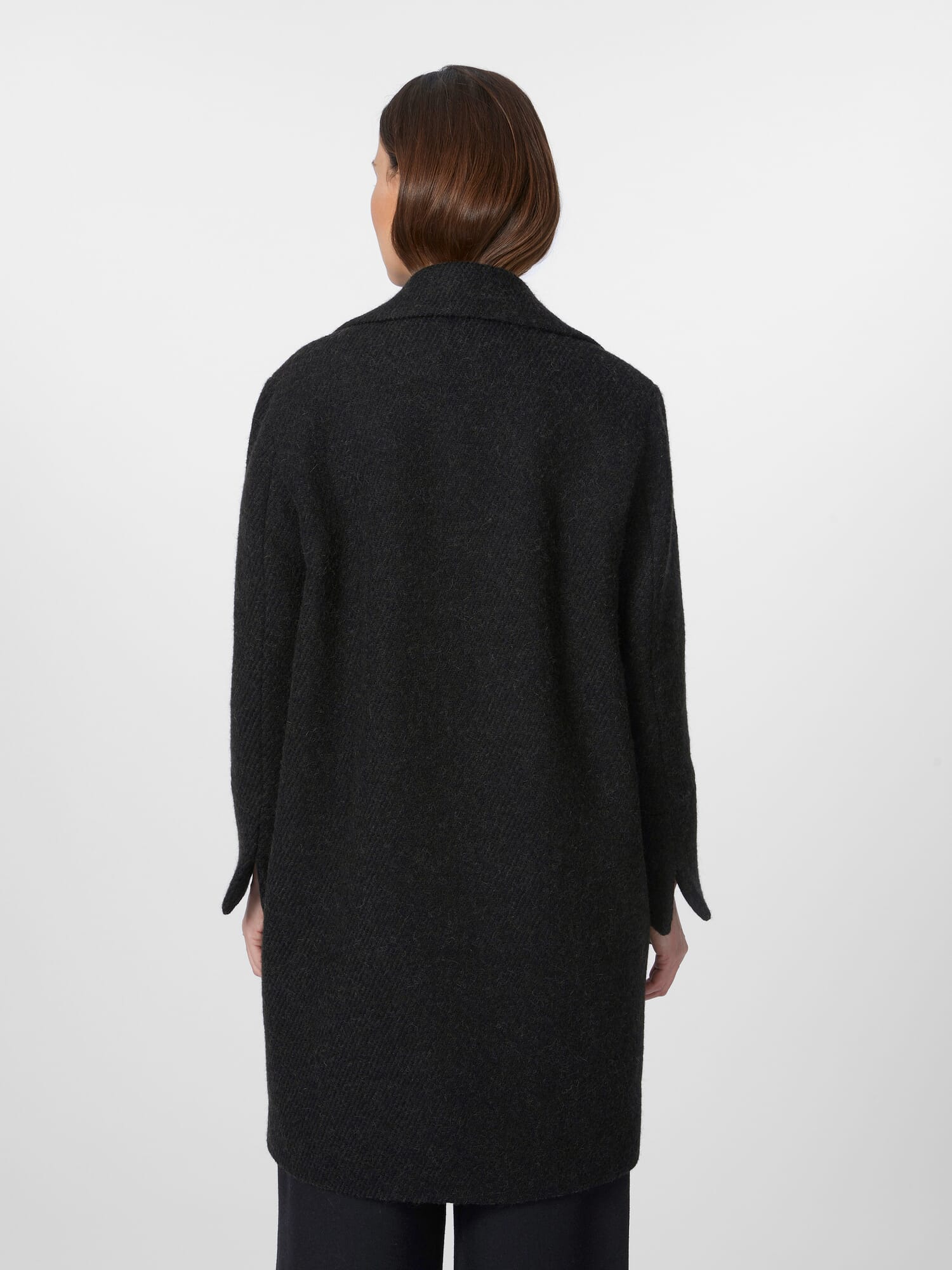 Ladies black boucle coat on sale