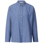 Stribet skjorte til damer Medium blå
