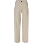 Ladies' wool marlene trousers Natural melange