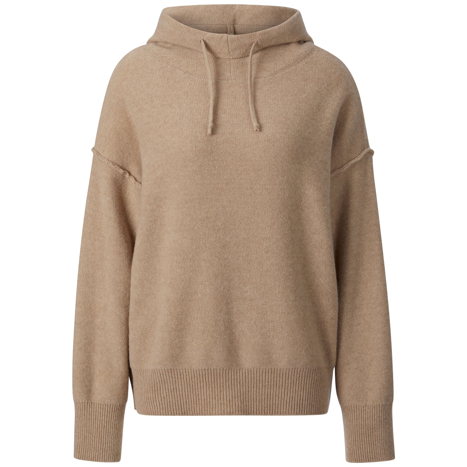 Damen-Strickhoodie, Beigemelange Manufactum