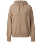 Dames gebreide hoodie Beige gemêleerd