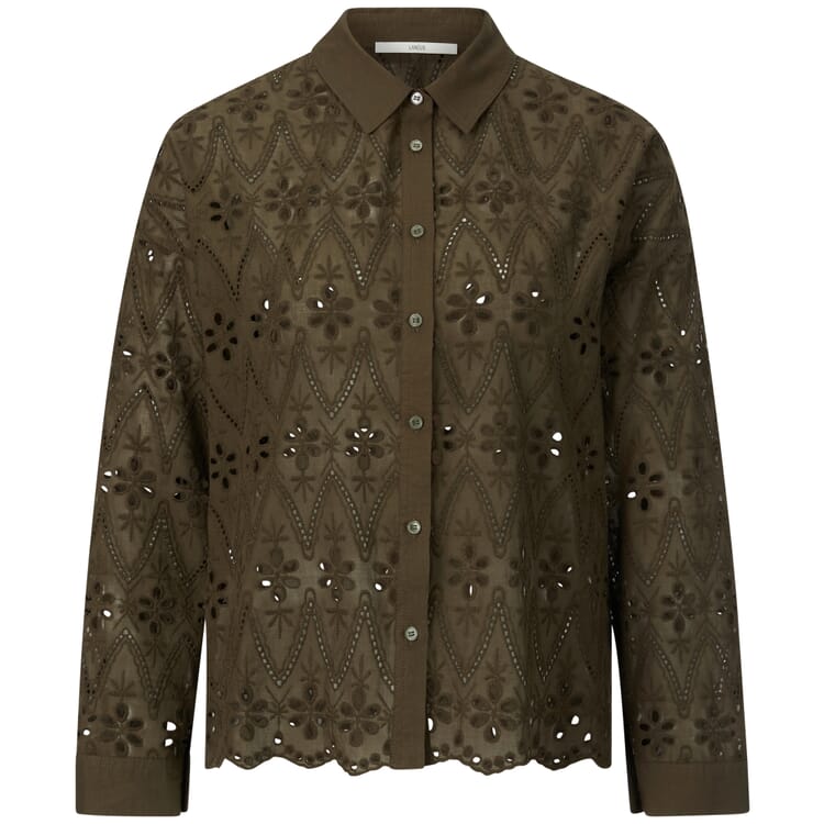Women's blouse lace, Olive
