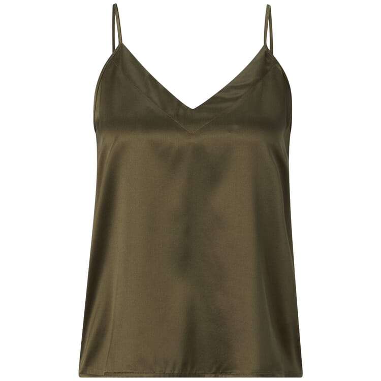 Top pour femme en satin de soie