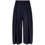 Ladies' wool trouser skirt Dark blue