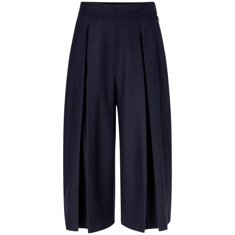 Ladies' wool trouser skirt, Dark blue