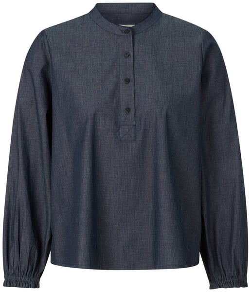 Chambray-damebluse Blue