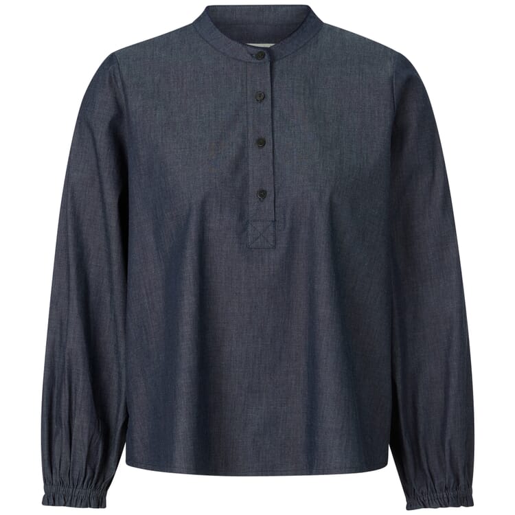 Damebluse i chambray, Blue