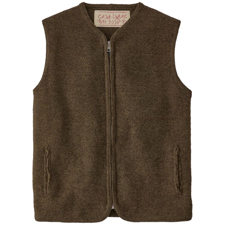 Gilet da uomo in maglia, Oliva melange