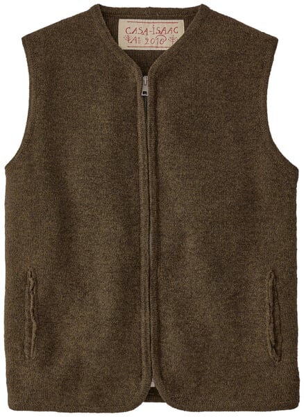 Herren-Strickweste Olivmelange