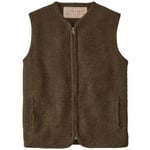 Men knitted vest Olive melange