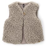 Gilet pour enfants en peluche de laine gris clair