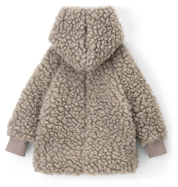Kinder-Jacke Wollplüsch hellgrau