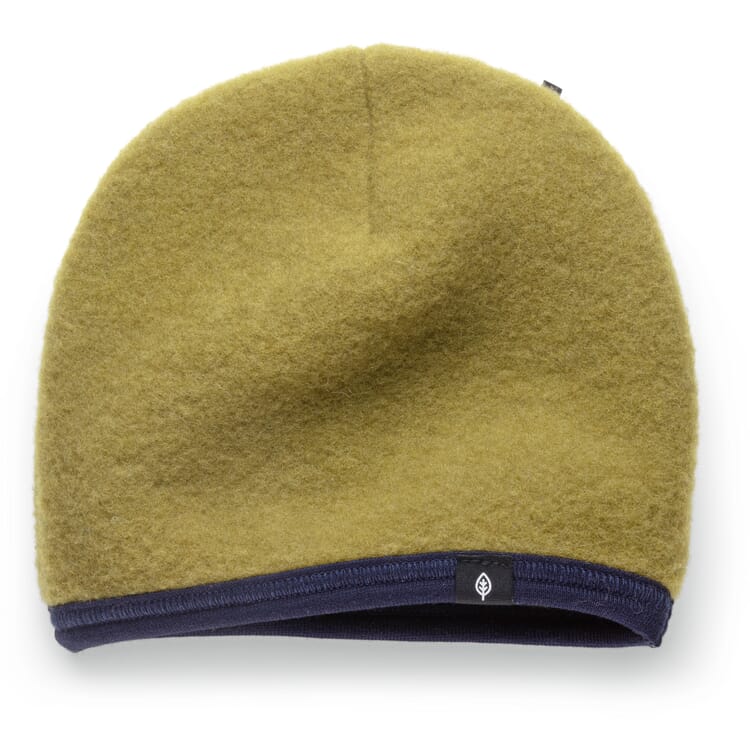 Children's hat wool fleece, Yellow green
