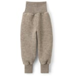 Children's Pull-On Pants, Virgin Wool Fleece Brown melange